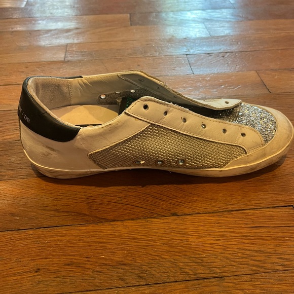 White and silver golden goose, size 39(size 9) - Picture 4 of 8